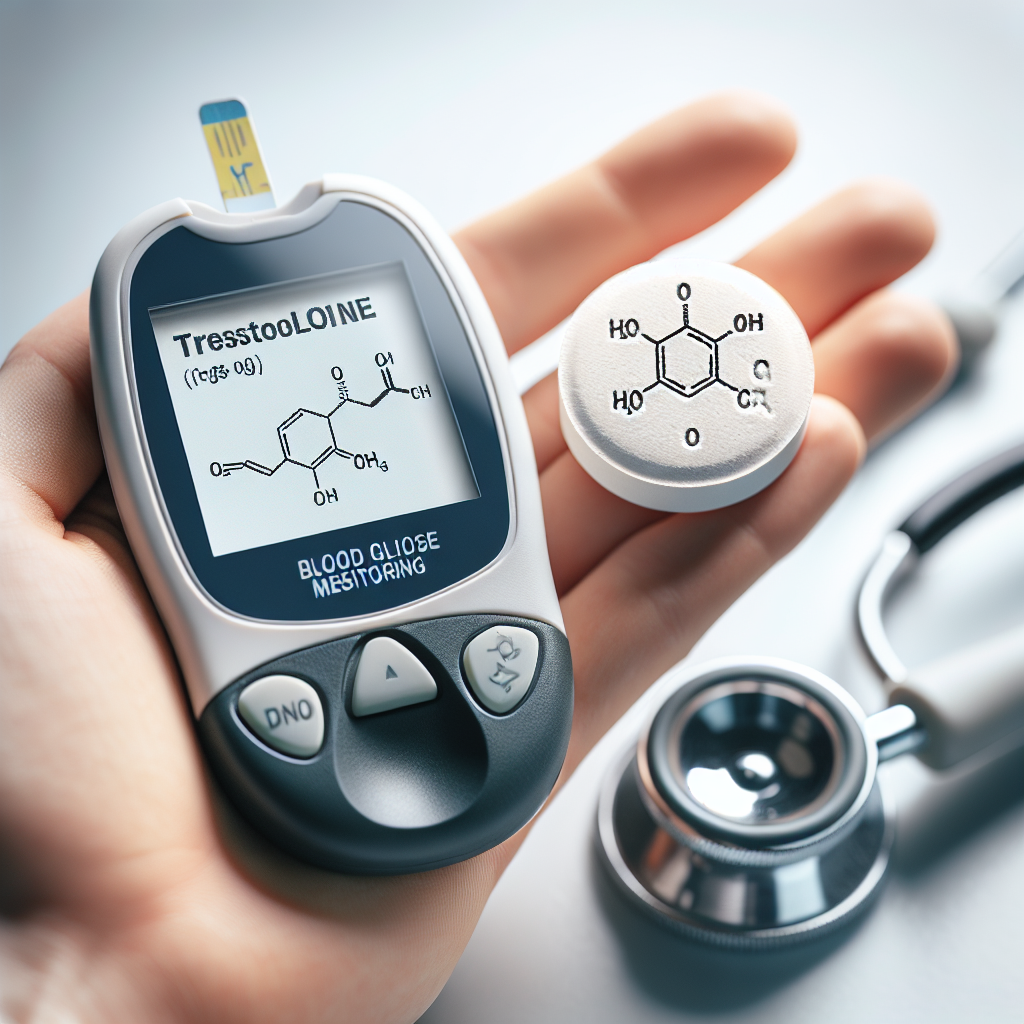 Blood glucose monitoring with trestolone